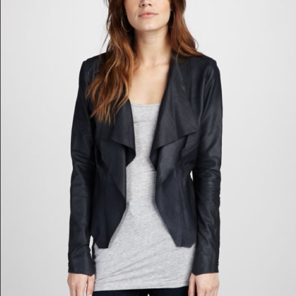 BOD Christensen Draped Leather Jacket